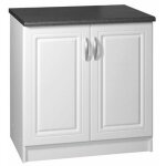 Tendencio - meuble de cuisine bas 2 portes 80 cm dina mélaminé avec 1 Étagère blanc Tendencio - meuble de cuisine bas 2 portes 80 cm dina mélaminé avec 1 Étagère blanc