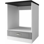 Tendencio - meuble de cuisine bas four 1 tiroir 60 cm dina mlamin gris