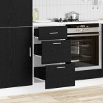 Meuble de cuisine bas avec tiroir - armoire de rangement ch�ne noir 40 x 46 x 81, 5 cm