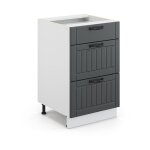 Meuble cuisine fame - line, anthracite campagne, 50 cm sans plan de travail vicco