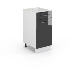 Meuble cuisine fame - line, anthracite haute brillance, 40 cm sans plan de travail vicco