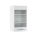 Vicco - meuble de cuisine haut vitr� fame - line, blanc haute brillance, 40 cm