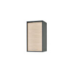 Beaux meubles pas chers - meuble haut de cuisine � rideau 40x35x72 cm noir et ch�ne - cook