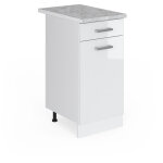 Meuble cuisine r - line, blanc haute brillance, 40 cm, pt marbre vicco Meuble cuisine r - line, blanc haute brillance, 40 cm, pt marbre vicco