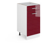 Meuble cuisine r - line, rouge bordeaux haute brillance, 40 cm sans plan de travail vicco