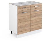 Vicco ? meuble bas de cuisine r - line ? dimensions 80 x 81, 6 x 46 cm ? panneau de particules 16 mm ...