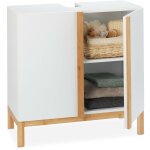 Relaxdays - meuble dessous de lavabo, bambou, meuble sous vasque, evier salle de bains, hxlxp 61 x 60 ... Relaxdays - meuble dessous de lavabo, bambou, meuble sous vasque, evier salle de bains, hxlxp 61 x 60 ...