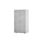 Meuble  chaussures star en ciment et blanc, style industriel, 55x36x103 cm