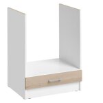 Meuble pour four encastrable eco chene naturel l 60 cm