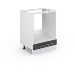 Meuble pour four fame - line, anthracite haute brillance, 60 cm sans plan de travail vicco