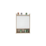 M&s - meuble haut 75 cm chêne et rideau blanc M&s - meuble haut 75 cm chêne et rideau blanc