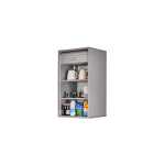 Beaux meubles pas chers - meuble haut de cuisine � rideau 40x35x72 cm gris - cook