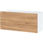 Meuble haut slim de cuisine bellissi chene 1 porte relevable l 90 cm - porte avec poign�e apparente d�cor ...