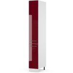 Vicco - meuble haute de cuisine fame - line, rouge bordeaux haute brillance, 30 cm