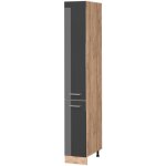 Vicco - meuble haute de cuisine r - line, anthracite haute brillance, 30 cm