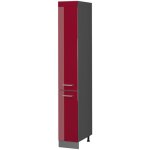 Vicco - meuble haute de cuisine r - line, rouge bordeaux haute brillance, 30 cm