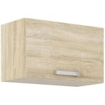 Meuble hotte porte basculante - décor chene sonoma - l 60 x 31, 6 x h 36 cm - lassen Meuble hotte porte basculante - décor chene sonoma - l 60 x 31, 6 x h 36 cm - lassen