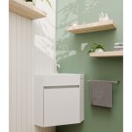 Meuble lave - mains d'angle blanc brillant angleo
