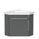Meuble lave - mains moderne  suspendre avec lavabo, meuble de rangement avec une porte et 2 tagres ...