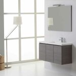 Kiamami valentina - meuble manhattan gris pour salle de bains de 90 cm charnires  droite avec portes ...