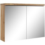 Badplaats - armoire de toilette paso 80 x 60 cm chene - miroir