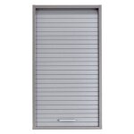 Les tendances ? meuble mural de cuisine gris � rideau ? dimensions l 40 x h 72 cm ? panneaux m�lamin�s ...