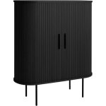 Meuble range - bouteilles 2 portes 100x40x118 cm ch�ne noir - skyra