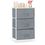 Relaxdays - meuble rangement 3 tiroirs tissu commode étagère tiroir tissu hxlxp: 73 x 45 x 30 cm, gris ... Relaxdays - meuble rangement 3 tiroirs tissu commode étagère tiroir tissu hxlxp: 73 x 45 x 30 cm, gris ...