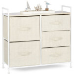 Meuble rangement 5 tiroirs tissu commode étagère tiroir tissu hxlxp: 77, 5 x 83 x 29 cm, beige - relaxdays ... Meuble rangement 5 tiroirs tissu commode étagère tiroir tissu hxlxp: 77, 5 x 83 x 29 cm, beige - relaxdays ...