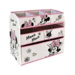 Meuble de rangement enfant 6 paniers ? longueur 30 cm, largeur 62 cm, hauteur 60 cm ? bois mdf et conteneurs ...