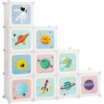 Meuble de rangement enfant 10 cubes, armoire modulable avec portes, Étagère en plastique, pour vêtements, ... Meuble de rangement enfant 10 cubes, armoire modulable avec portes, Étagère en plastique, pour vêtements, ...