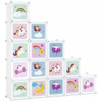 Songmics - meuble de rangement enfant 16 cubes, armoire modulable avec portes, Étagère en plastique, ... Songmics - meuble de rangement enfant 16 cubes, armoire modulable avec portes, Étagère en plastique, ...
