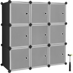 Meuble de rangement modulable, 9 cubes