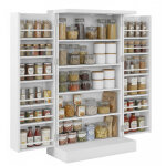 Meuble relaxdays, 5 �tag�res, porte � 12 compartiments, 103, 5 x 60 x 30 cm, buffet de cuisine champ�tre, ...