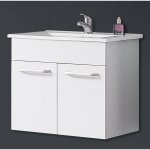 Meuble de salle de bain armoire de rangement meuble lavabo et meuble sous vasque avec lavabo int�gr� ...