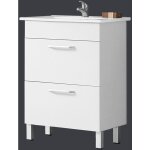 Meuble de salle de bain armoire de rangement meuble lavabo meuble sous vasque sur pied avec lavabo intgr ...