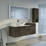 Distribain - meuble salle de bain avezzano 1400 ch�ne gris