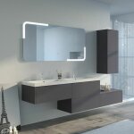 Distribain - meuble de salle de bain bellissimo gris anthracite