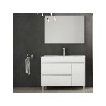 Meuble de salle de bains caprera 3 pièces - meuble, lavabo + miroir. livré assemblé 60cm blanc brillant ... Meuble de salle de bains caprera 3 pièces - meuble, lavabo + miroir. livré assemblé 60cm blanc brillant ...