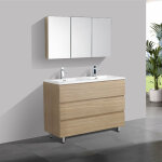 Stano. - meuble salle de bain design double vasque verona largeur 120 cm chne clair textur