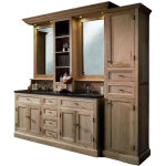 Hellin - meuble de salle de bain double vasque + 1 colonne d (ensemble) - verone Hellin - meuble de salle de bain double vasque + 1 colonne d (ensemble) - verone