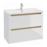 Naturel - meuble de salle de bain avec lavabo stilla 80x60x45 cm blanc (stillad08057u3)