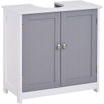 Kleankin - meuble salle de bain - meuble sous - vasque - placard 2 portes avec �tag�re - dim. 60l x 30l ...