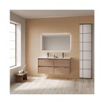 Abitare - meuble de salle de bain suspendu 120 cm noyer sablé avec lavabo - bristol - noyer 120 cm avec ... Abitare - meuble de salle de bain suspendu 120 cm noyer sablé avec lavabo - bristol - noyer 120 cm avec ...