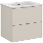 Meuble simple vasque encastr�e 60cm alba cachemire