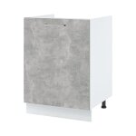 Meuble sous - �vier bellissi beton naturel 1 porte l 60 cm - porte avec poign�e apparente grey