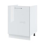 Cuisineandcie - meuble sous - vier bellissi blanc brillant 1 porte l 60 cm