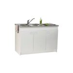 Nova - meuble sous - �vier decliq nf d�pliable 3 portes blanc 1200x600 n�ova