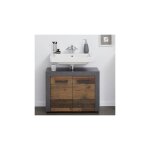 Trendteam - meuble sous lavabo 72x34x56 cm dcor bois vieilli - halo