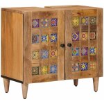 Meuble sous lavabo de salle de bain naturel 62 x 33 x 58 cm